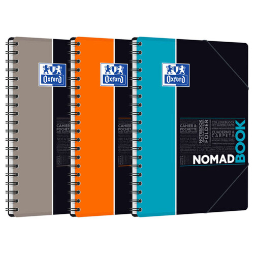 Oxford Cahier Nomad Book, 19,7X26,5, 160 Pages, Grands Carreaux