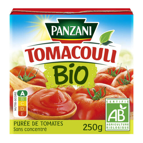 Panzani sauce tomate nature bio le pot de 250g.