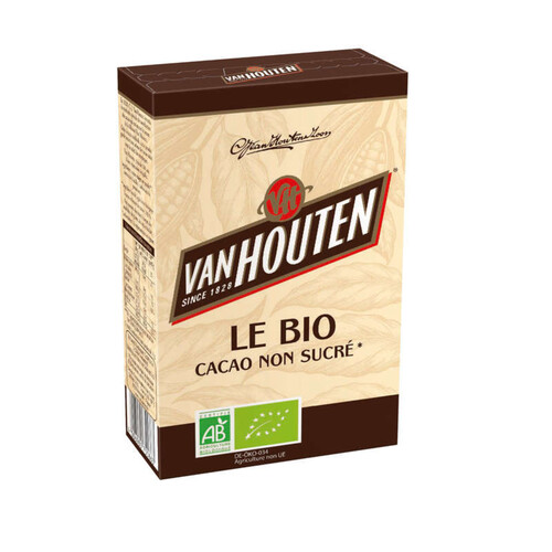 Vanhouten Le Bio Chocolat En Poudre Cacao Non Sucré Bio 125G