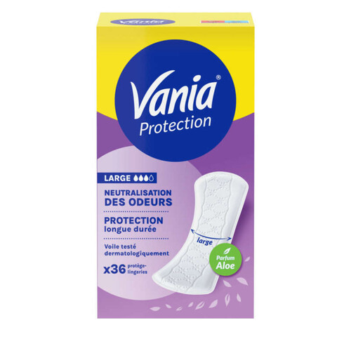 Vania Protège-Slips Protect+ Large Aloé Vera X36