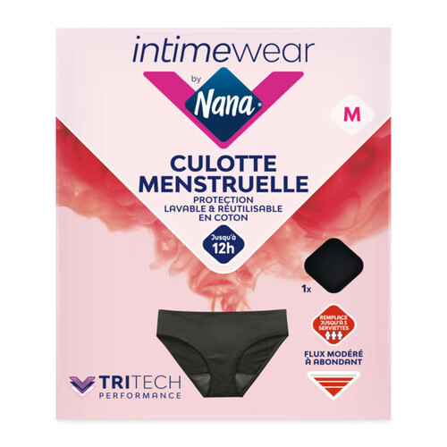 Intimewear by Nana Culotte menstruelle Coton Hipster Noir M x1