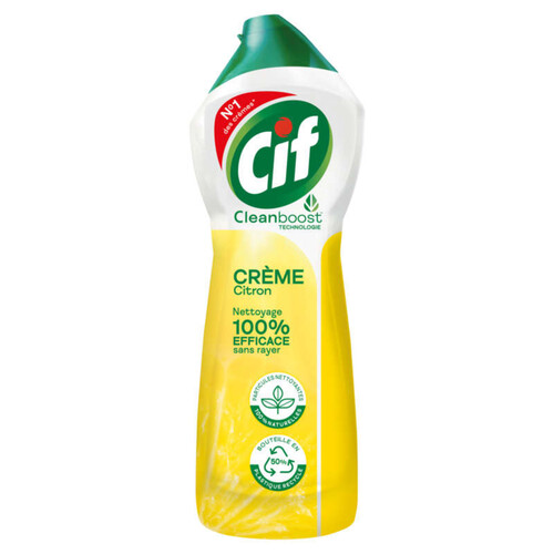 Cif Cleanboost Technologie Crème À Récurer Citron 750Ml