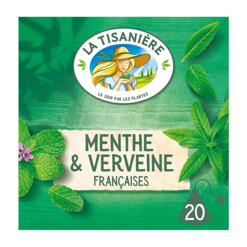 La Tisanière Infusion Menthe & Verveine Françaises 20 sachets 24g