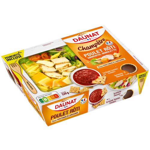 Daunat Salade Champêtre Poulet Emmental & Mimolette 320g