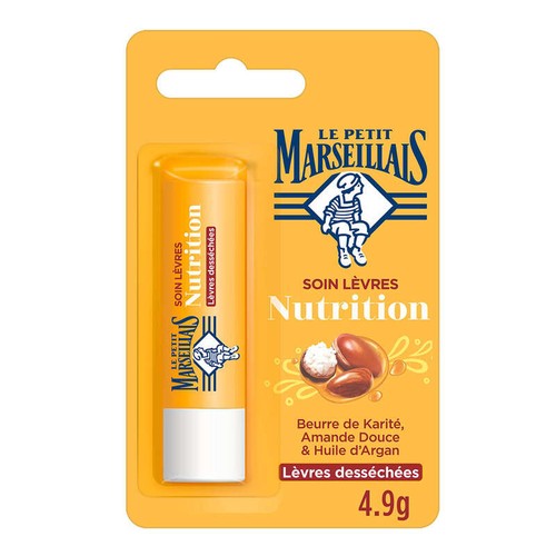 Le Petit Marseillais Soin lèvre nourrissant karité amande argan stick 4,9g