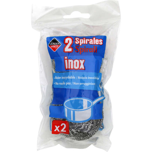 Leader Price Sachet de Spirales Inox x2