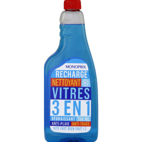 Monoprix Recharge Nettoyant Lave Vitres 3 En 1 750Ml