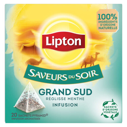 Lipton infusion grand sud Réglisse menthe en sachets pyramide x20