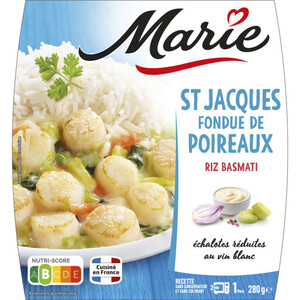 Marie St Jacques fondue de poireaux & riz basmati 280g
