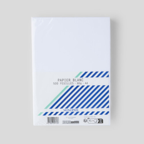 Monoprix Papier Blanc 80g A4 x500
