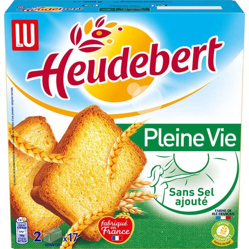 Lu Heudebert Pleine Vie Biscottes Sans Sel 300g