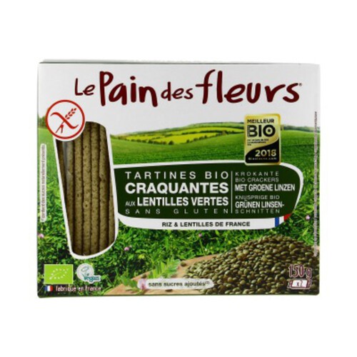 [Par Naturalia] Le Pain Des Fleurs Tartines Craquantes aux Lentilles Sans Gluten 150G Bio