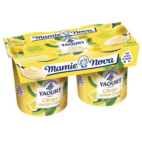 Mamie Nova Yaourt au citron, lemon curd 2x150G