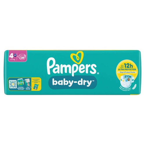 Pampers Couches Baby-Dry Taille 4+ x39
