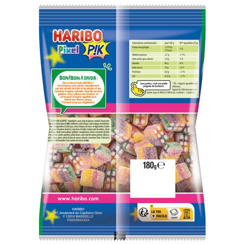 Haribo Pixel Pik Veggie à Partager 180g