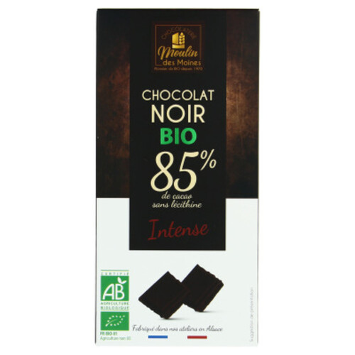 [Par Naturalia] Moulin des Moines Chocolat Noir Intense 85% Bio 100g