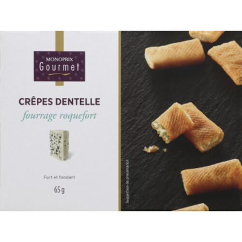 Monoprix Gourmet Crêpes dentelles au Roquefort 65g