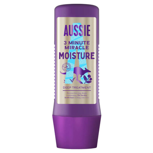 Aussie 3 minute miracle moisture soin intensif végan pour cheveux secs, 225ml