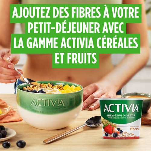 Activia Yaourt Aux Fruits Rouges Et Céréales Bifidus 4x115g