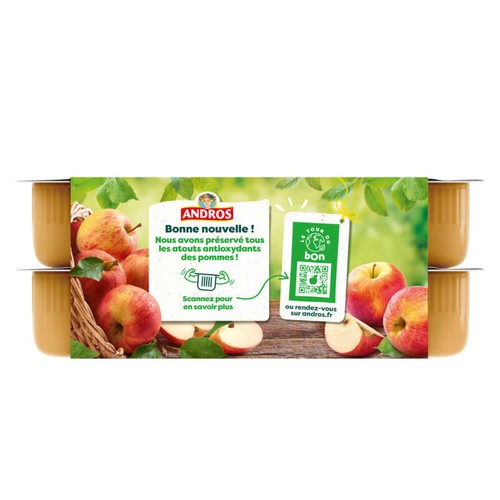 Andros Compote Pomme Nature 16x100g