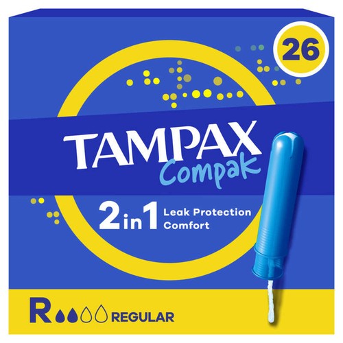 Tampax Compak Régulier Tampons Avec Applicateur x26
