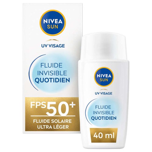 Nivea Crème protection solaire visage Fluide FPS 50+ Daily Invisible 40ml