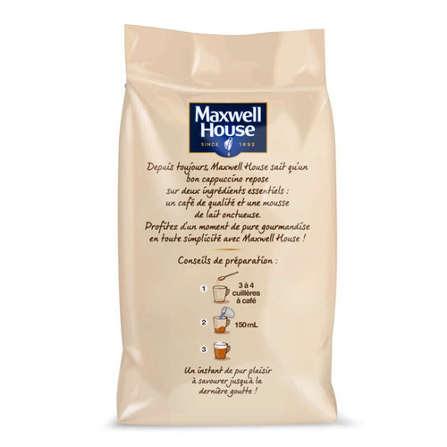 Maxwell house Cappuccino café soluble recharge 235g
