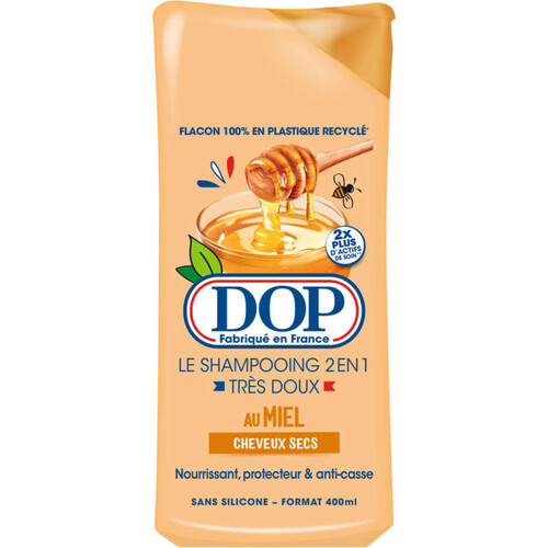 DOP Shampooing 2en1 au miel cheveux secs 400ml