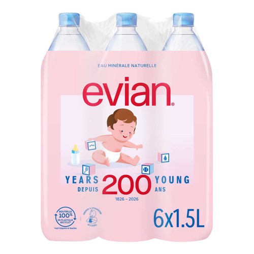 Evian Eau Minérale Naturelle 6x1,5L