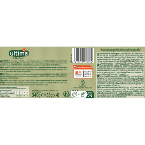 Ultima Nature Terrine Multi-Pack Saumon et Poissons de l'Océan 4x85g