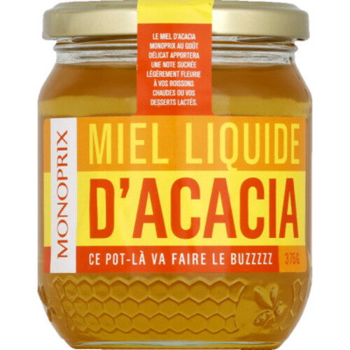 Monoprix Miel Liquide d'Acacia 375g