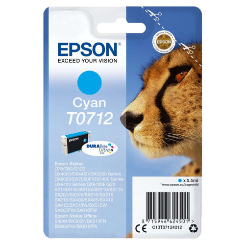 Epson Cartouche D'Encre Cyan N°T0712