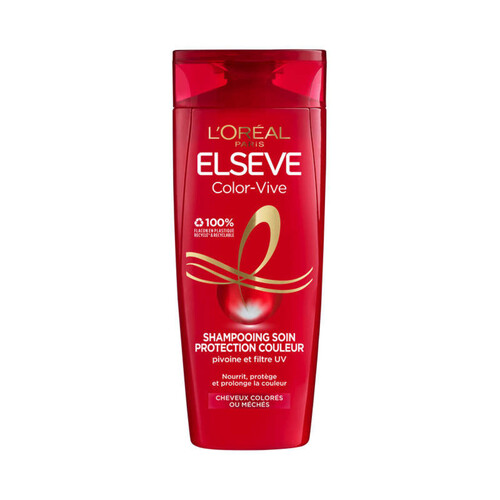 Elseve Shampooing Soin Protection Couleur Cheveux Colorés Color-Vive 290ml