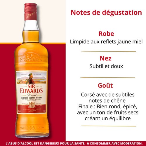 Sir Edward'S Whisky Ecosse Blended 40% Vol. 1L