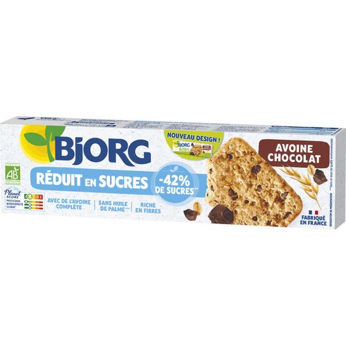 Bjorg Biscuits avoine chocolat, Bio 130g