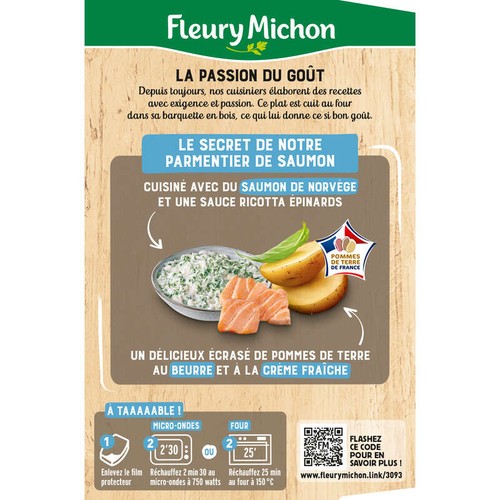 Fleury Michon Parmentier de Saumon Aux Épinards 300g