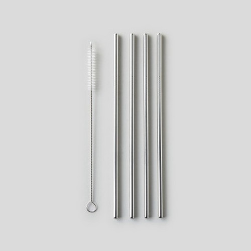 Monoprix maison pailles en inox avec brosse x4