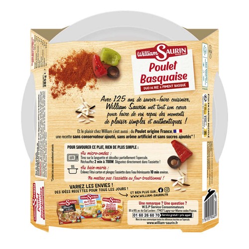 William Saurin Poulet Basquaise Duo de Riz 285g