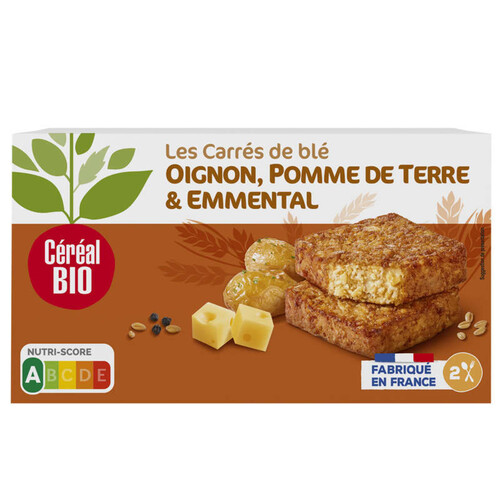 Cereal Bio Tendres Carrés De Blé, Pommes De Terre, Emmental, Oignons, Au Seitan, Bio 200g