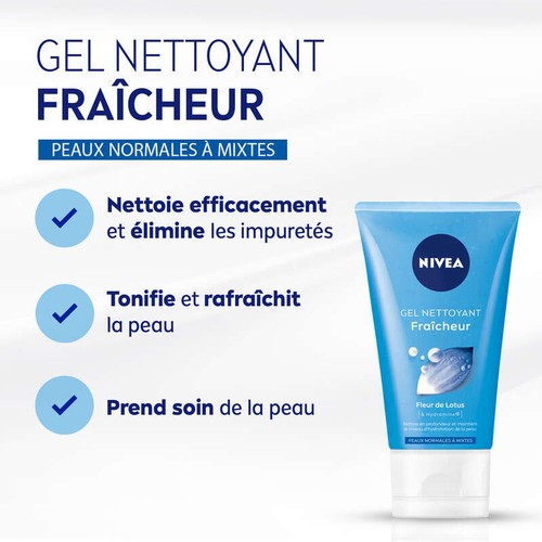 Nivea Gel Nettoyant Fraîcheur Peaux Normales À Mixtes 150ml