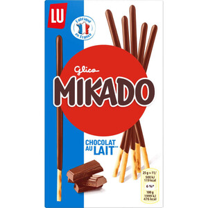 Lu Mikado Biscuits nappés chocolat au lait 90g