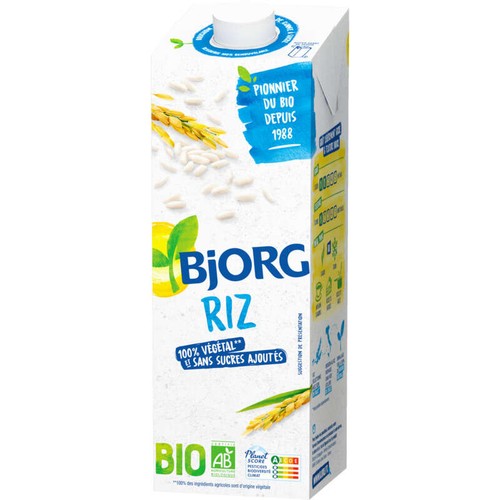 Bjorg Boisson Végétale Riz Nature Bio 1L