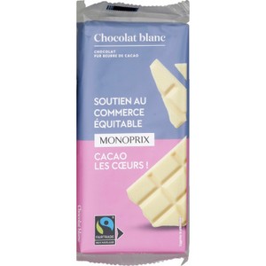 Monoprix Chocolat Blanc 2x100g