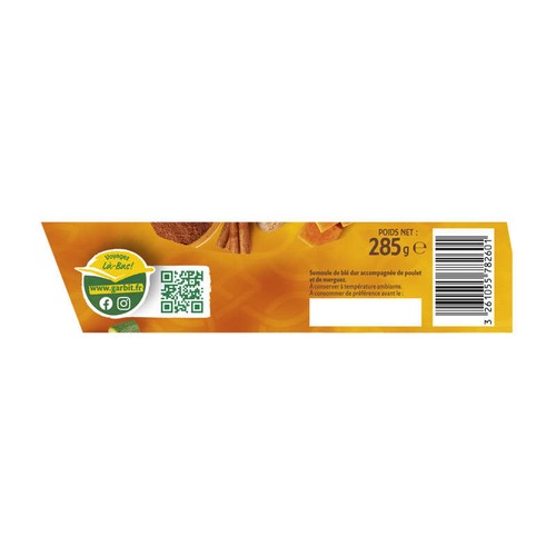 Garbit couscous à la marocaine poulet merguez 285g