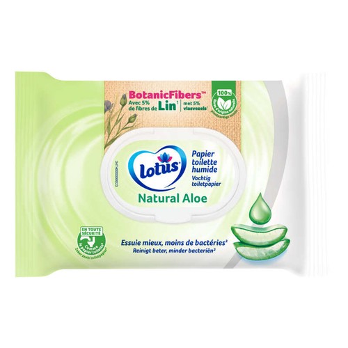 Lotus Papier Toilette Humide Aloe Vera x42