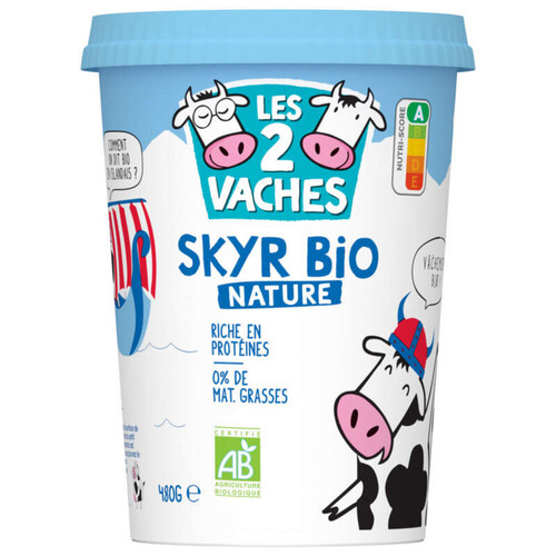 Les 2 Vaches Skyr Nature Bio 480g