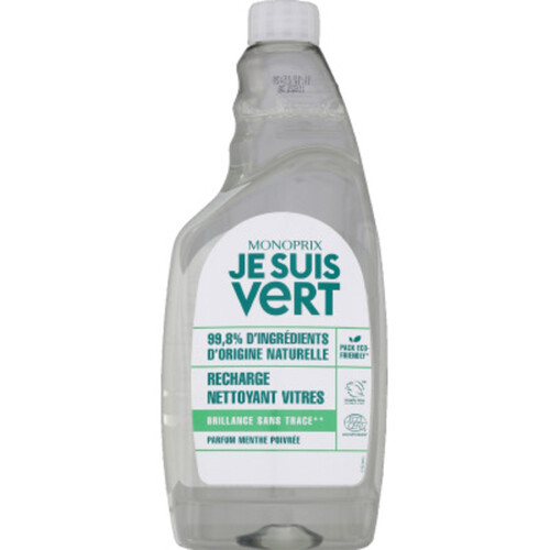 Monoprix Je Suis Vert Recharge Nettoyant Vitres - Je Suis Vert 75 Cl