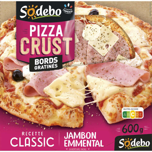 Sodebo pizza crust classic jambon emmental 600g