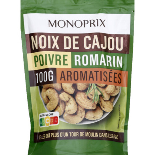 Monoprix noix cajou poivre romarin 100g