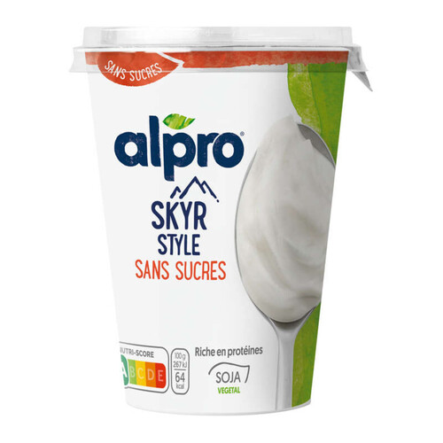 Alpro Dessert Végétal Soja Skyr Nature Sans Sucres 500g